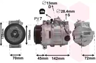VAN WEZEL 3000k636 -  Компрессор, кондиционер